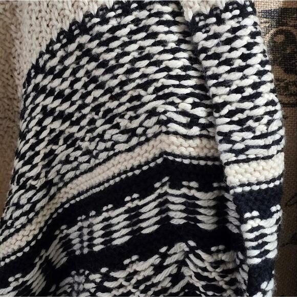 Lucky Brand Women's Fair Isle Print Coatigan Wool Cream &‎ Black Plus XXL NEW - Picture 8 of 12